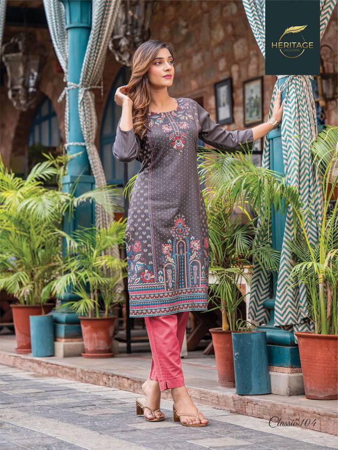 Heritage Classic Vol 4 Embroidery Kurti Catalog